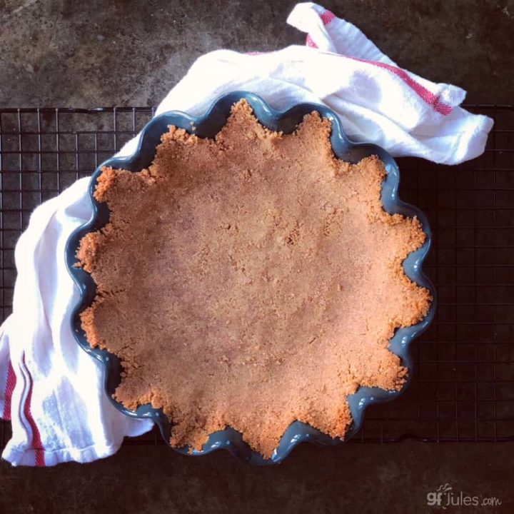 gluten free graham cracker pie crust baked