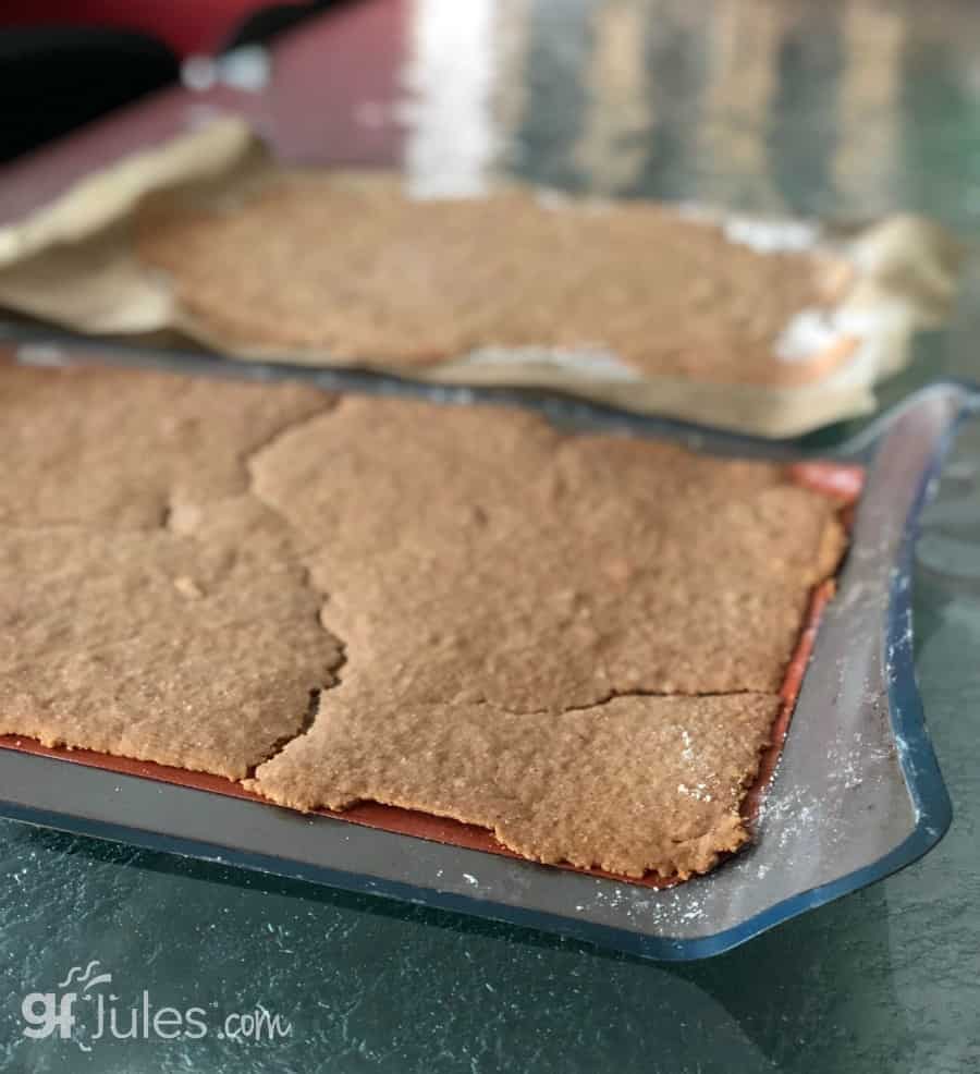 gluten free graham crackers rolled for crust