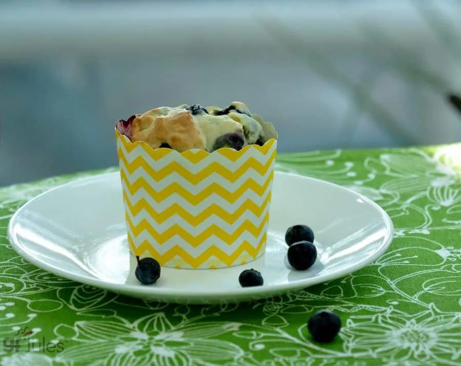 gluten free lemon blueberry muffin chevron