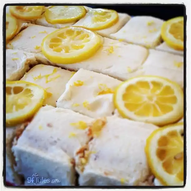 gluten free lemon cake squares