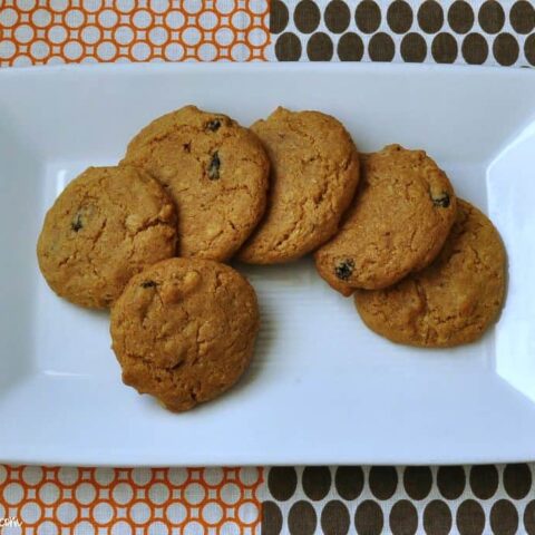 gluten free oatmeal raisin cookie tray