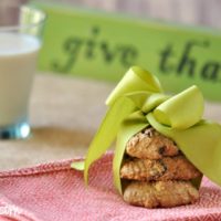gluten free oatmeal raisin cookies stacked gfJules