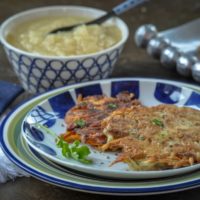 gluten free potato latke with applesauce