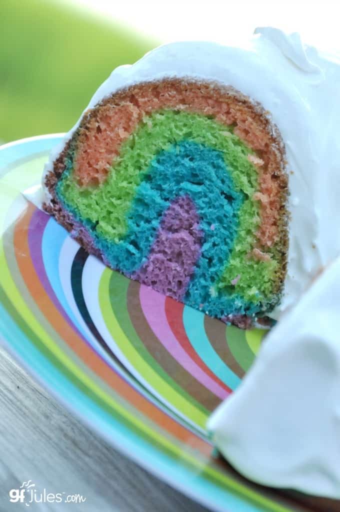 gluten free rainbow cake