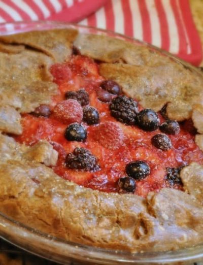 gluten free rustic berry pie