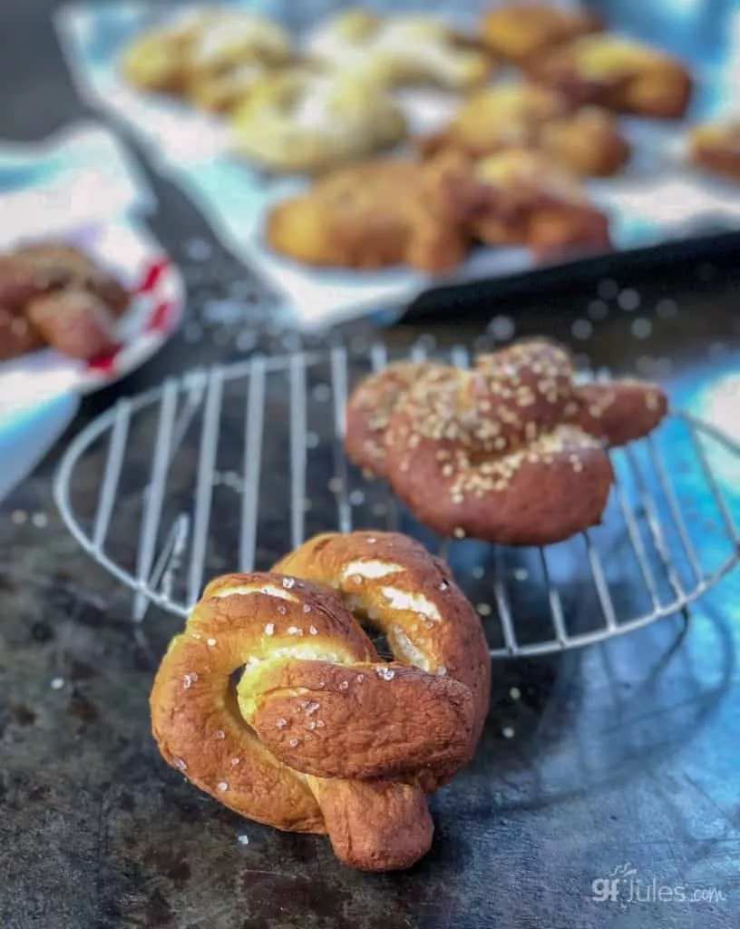 gluten free soft pretzel batches