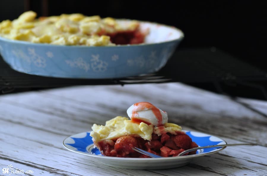 Gluten Free Strawberry Rhubarb Pie Recipe. - summer recipes - gfJules