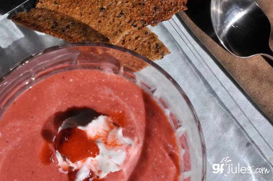 strawberry soup bowl