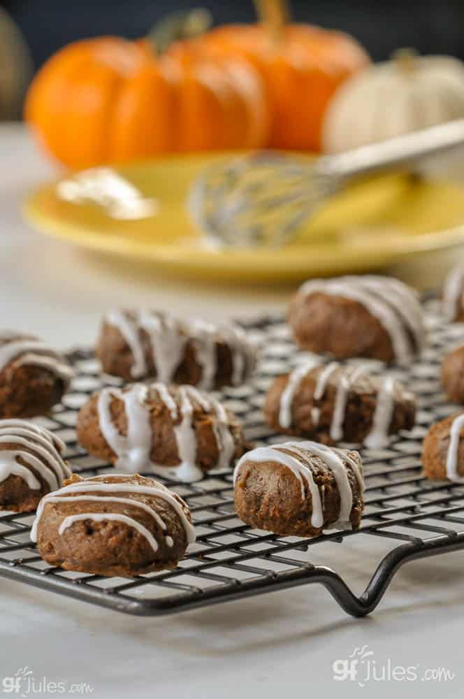 vegan gluten free pumpkin cookies on rack