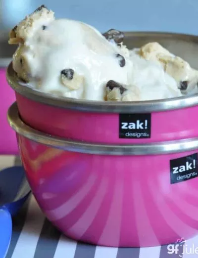 zak bowl with vegan gluten free cookie dough ice cream - gfJules