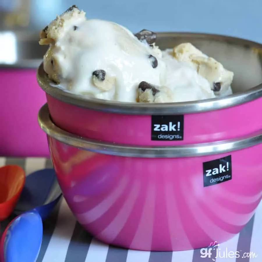 zak bowl with vegan gluten free cookie dough ice cream - gfJules