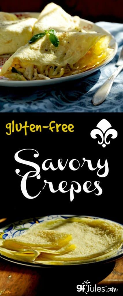 Crêpes are one of life's sweetest pleasures, but they can be savory, too! This versatile gluten free crêpes recipe can be filled with whatever you like!