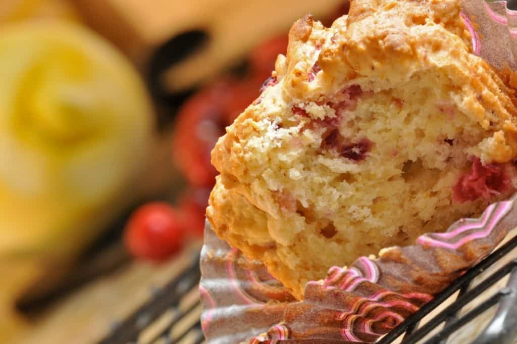 gluten free lemon cranberry muffin from gfJules mix