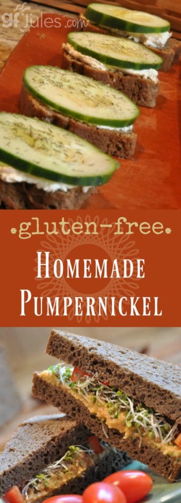 Homemade Gluten Free Pumpernickel Bread gfJules.com