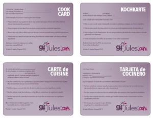 cartes de restaurant sans gluten