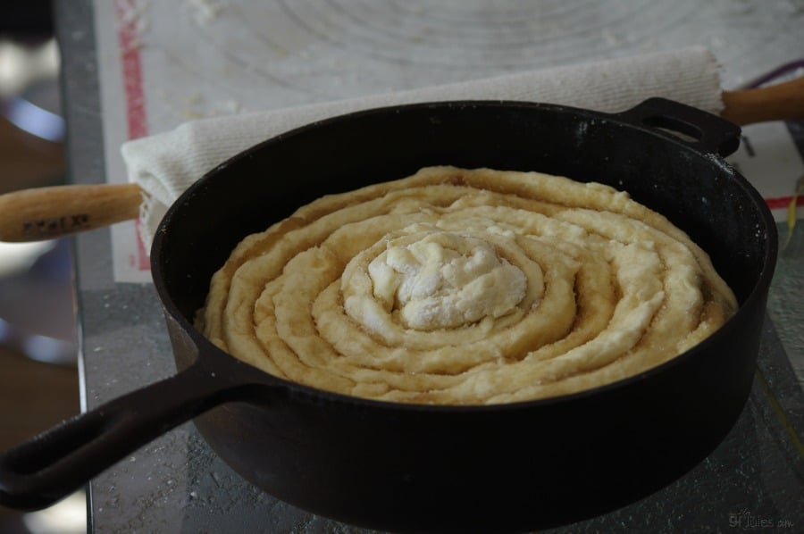 gluten free lemon roll ready to rise