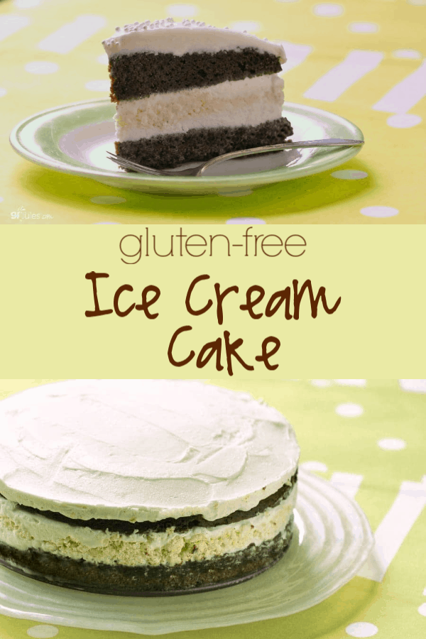 Unlike most ice cream cake recipes, this beautiful gluten free ice cream cake only took a couple of hours from start to delicious frozen finish!