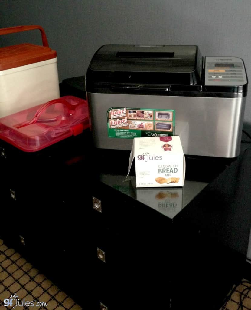 NYC bread maker hotel room