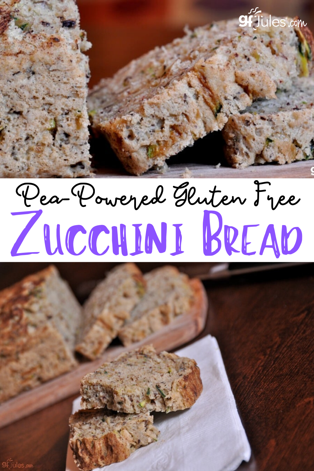 Pea-Powered Gluten Free Zucchini Bread 