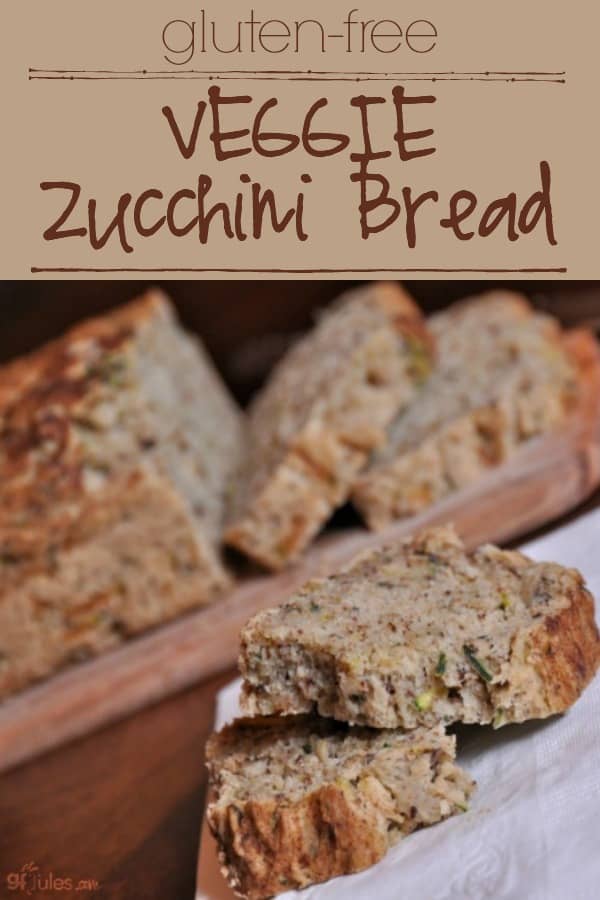 Gluten Free Veggie Zucchini Bread - gfJules