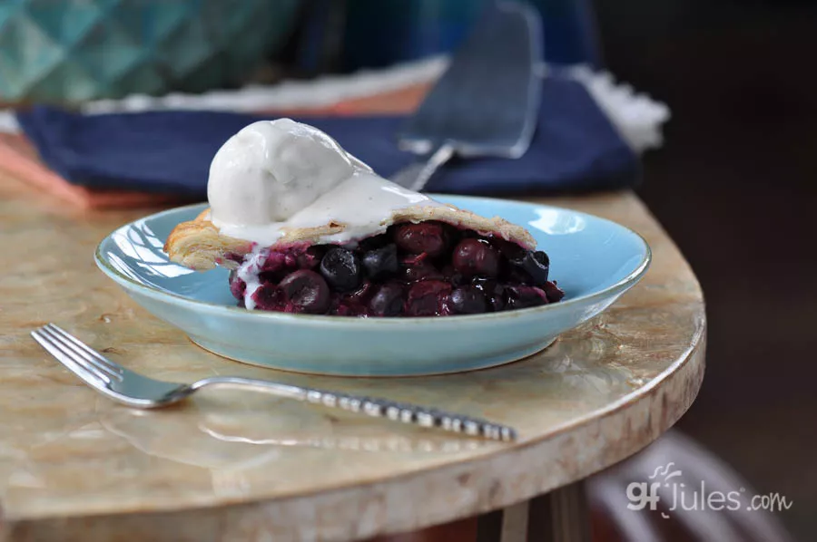gfJules gluten free cherry blueberry pie