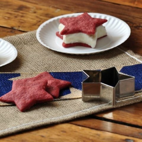 gluten free red velvet ice cream sandwich stars