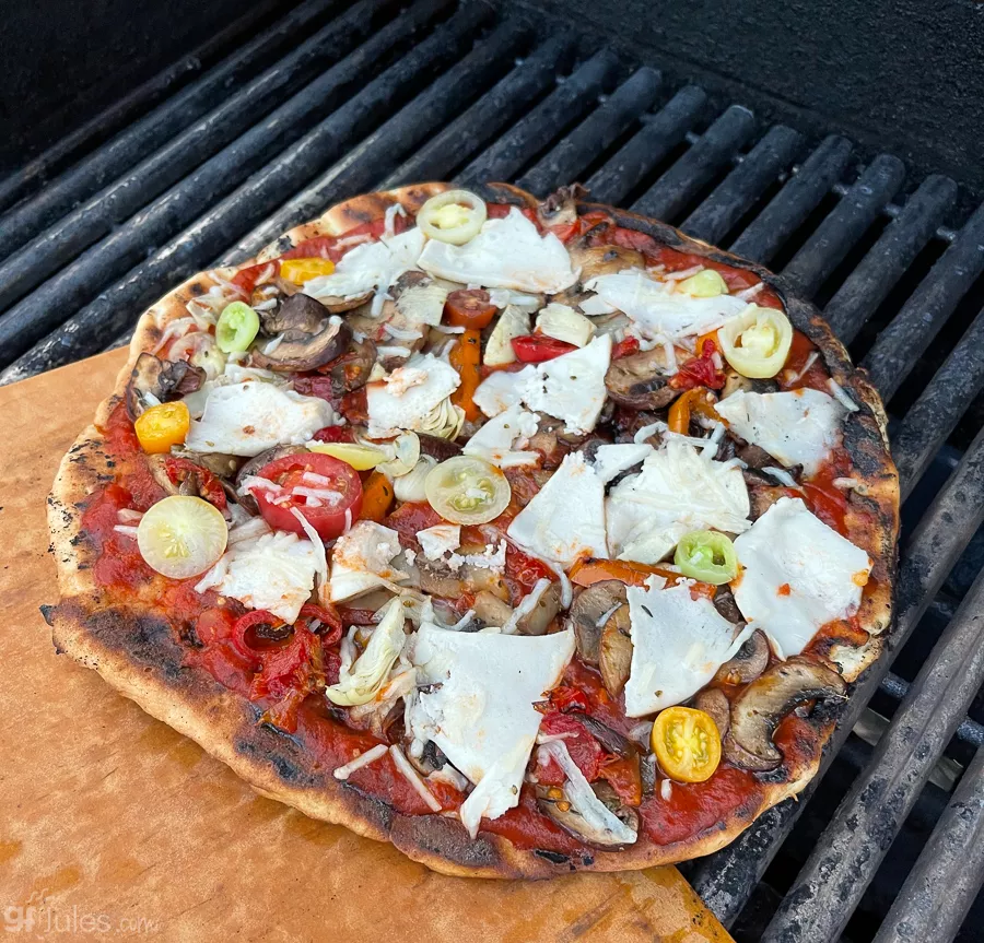 grilled gluten free pizza on peel 2 | gfJules