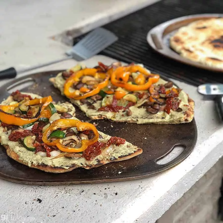 grilled gluten free pizzas with pesto | gfJules