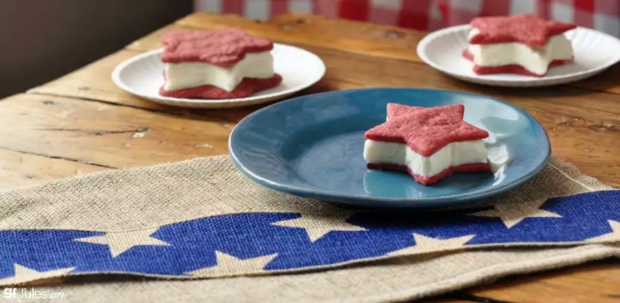 gluten free red velvet ice cream sandwich stars 2