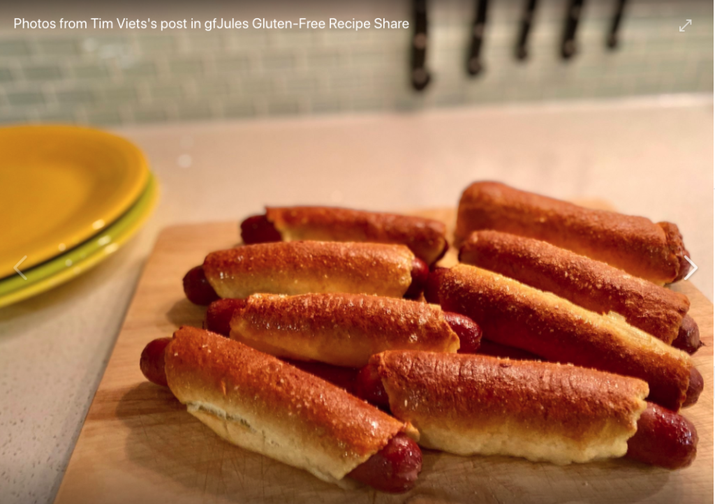 Customer Tim Viets' Gluten Free Pretzel Hot Dogs made with gfJules Gluten Free All Purpose Flour