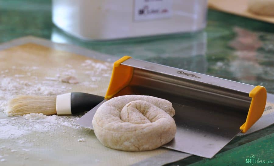 cinnamon bun bench scraper Gluten free recipes gfJules with the