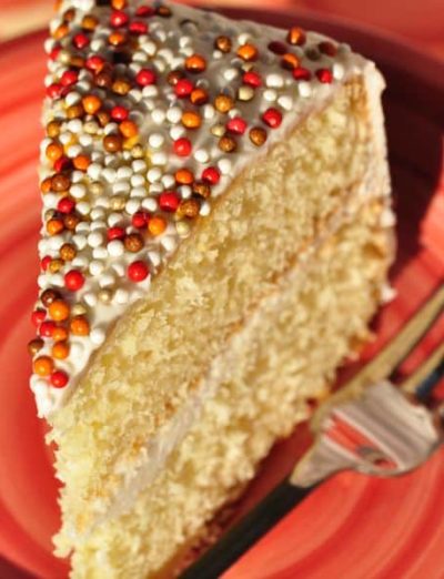 gluten free white cake slice gfJules