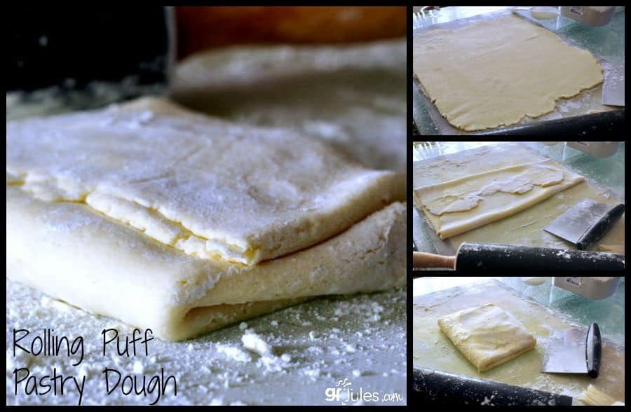 rolling gluten free puff pastry dough