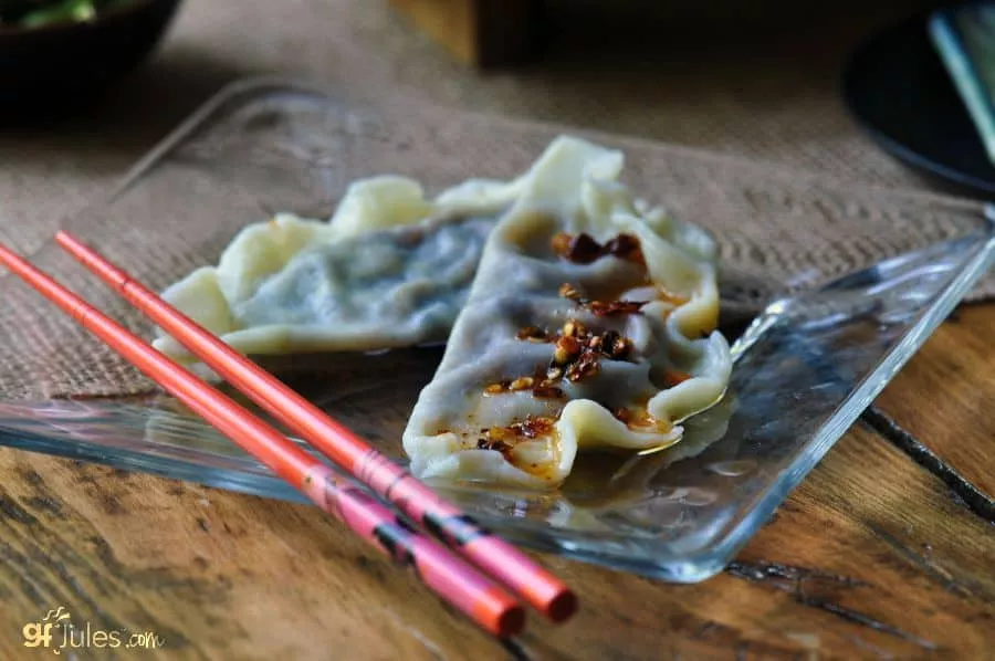 Gluten free potstickers or dumplings - gfJules Flour makes it easy!