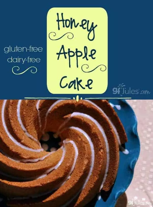 Gluten Free Honey Apple Cake for Rosh Hashanah or anytime honey and apple sound as good together as they taste! gfJules.com