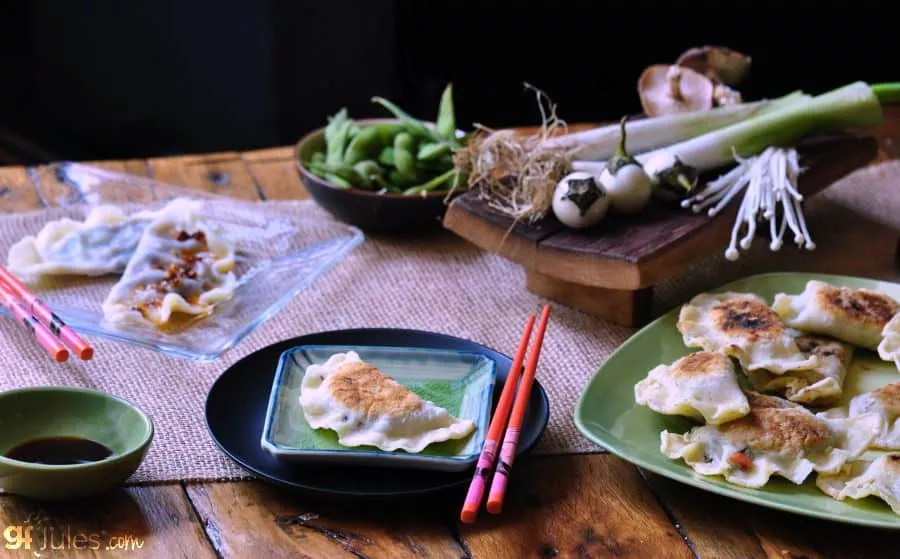 Gluten free potstickers or dumplings - gfJules Flour makes it easy!