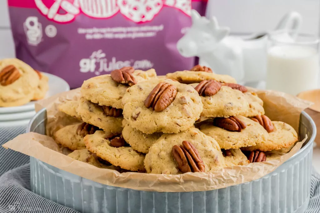 gfJules Gluten Free Pecan Sandies with gfJules Flour Bag