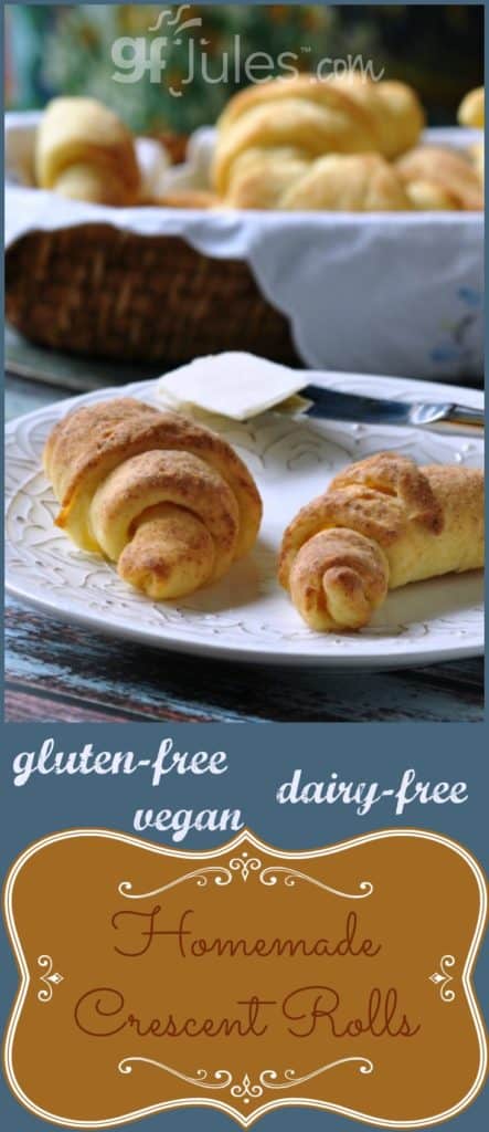 This easy gluten free crescent rolls recipe makes pigs in a blanket, cheese rolls and even beautiful dinner rolls possible again!