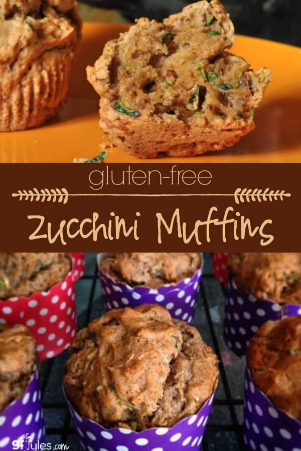 Gluten Free Zucchini Muffins by gfJules are light and airy (not oily like traditional zucchini breads). Enjoy without the guilt!