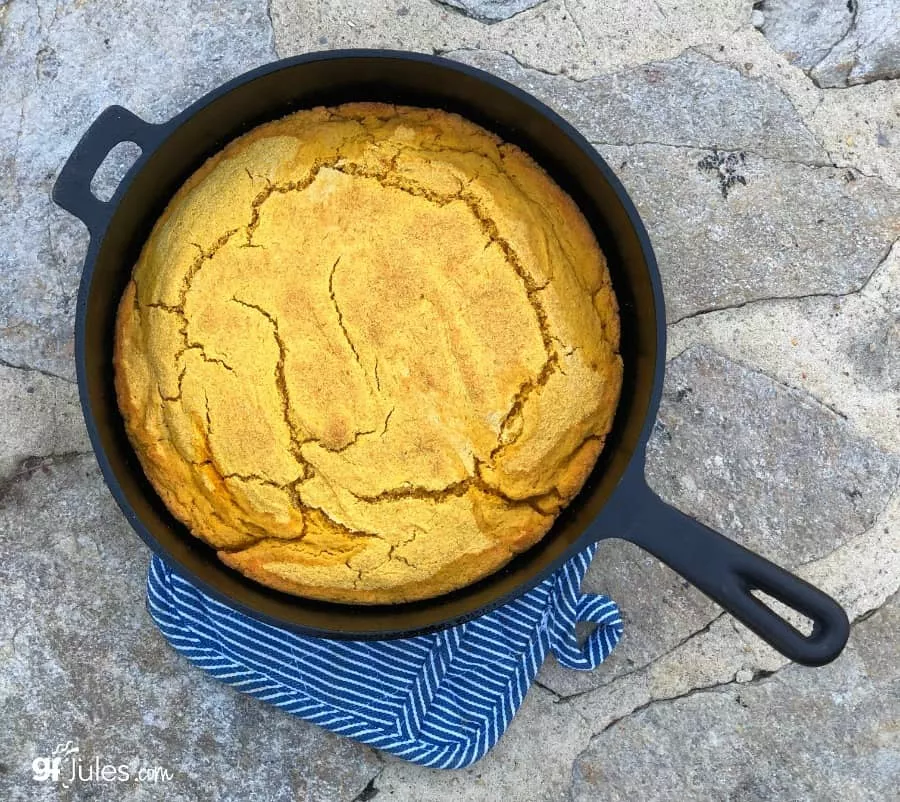 Pumpkin Cornbread Made in Cast Iron Skillet - Tender, Delicious Fall Fave!