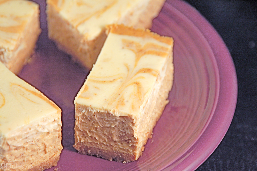 gluten free vegan pumpkin cheesecake squares | gfJules