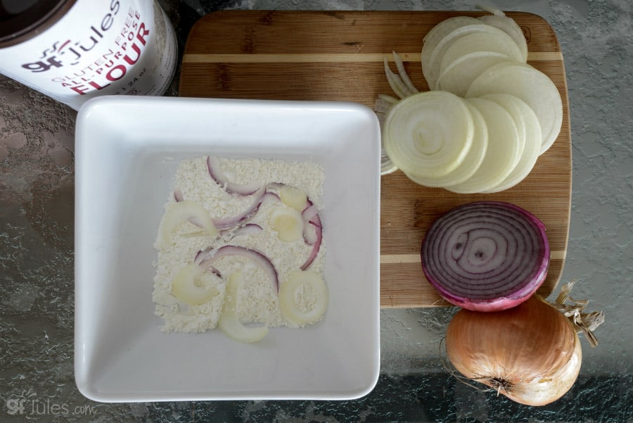 Gluten Free Onion Ring process