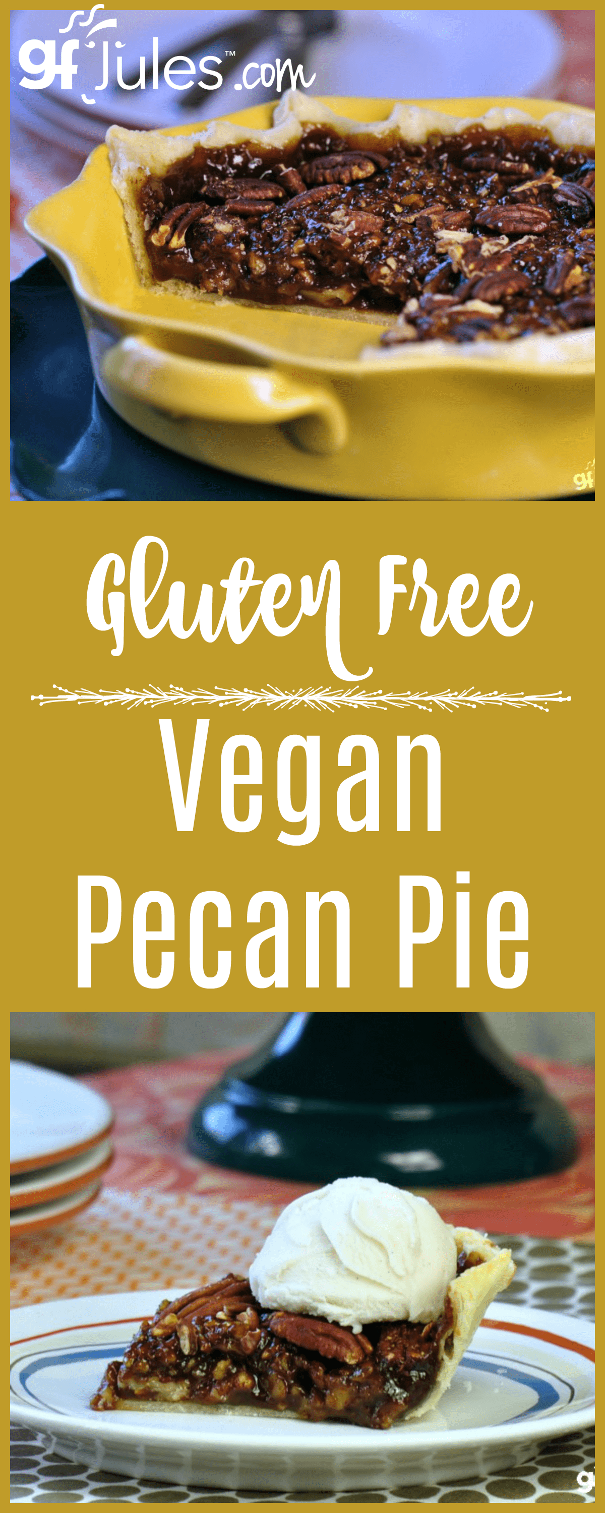 This gluten free vegan pecan pie lacks nothing in flavor, aroma & texture. You'd never know it's missing traditional ingredients like eggs, gluten and Karo!