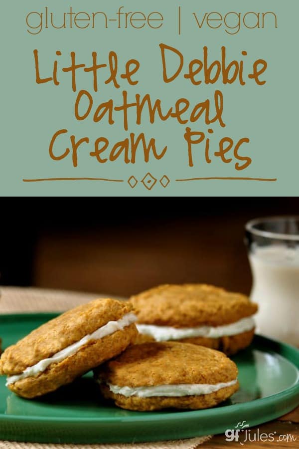 Gluten Free, Vegan Little Debbie Oatmeal Cream Pies - gfJules