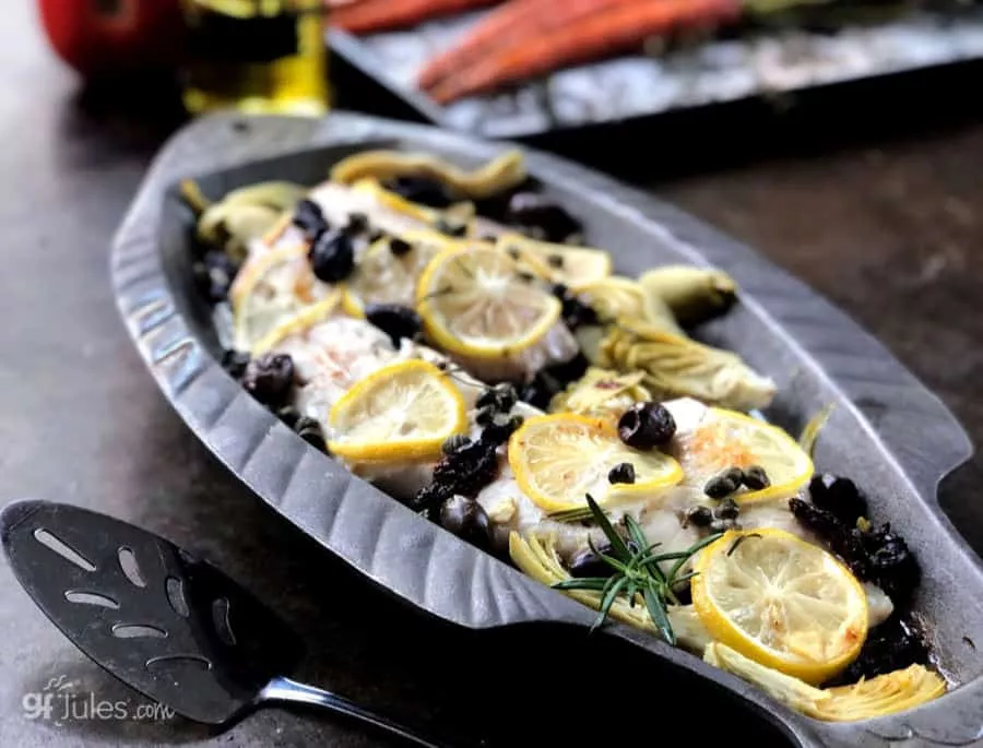 gluten free Greek Fish banner