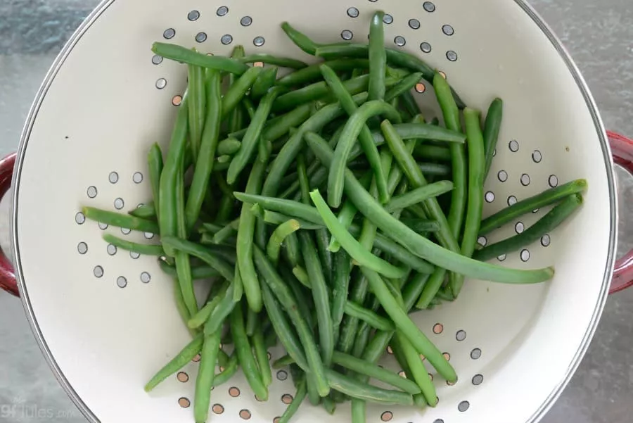 green beans washed