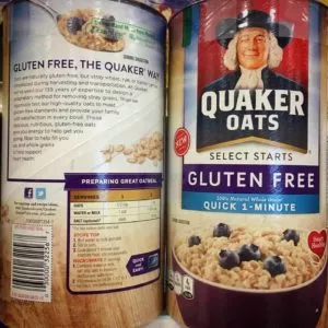 quaker gluten free oats