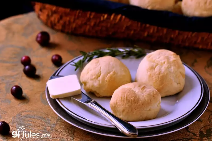 gluten free yeast free dinner rolls Thanksgiving - gfJules
