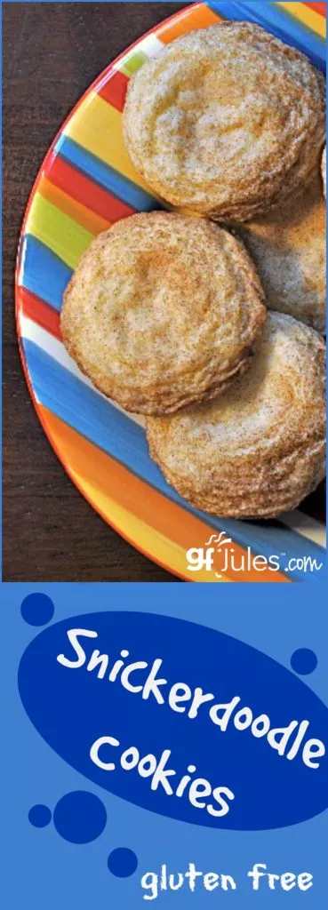 My gluten free snickerdoodles recipe tastes like a treasured family memory. Make these for your family and make yummy new memories! gfJules.com