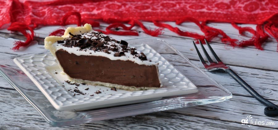 gluten free chocolate cream pie slice - gfJules